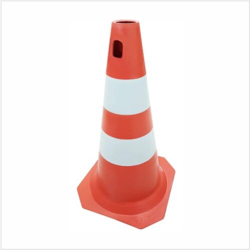Cone PLT para Sinalização Laranja e Branco 50cm - PLASTCOR